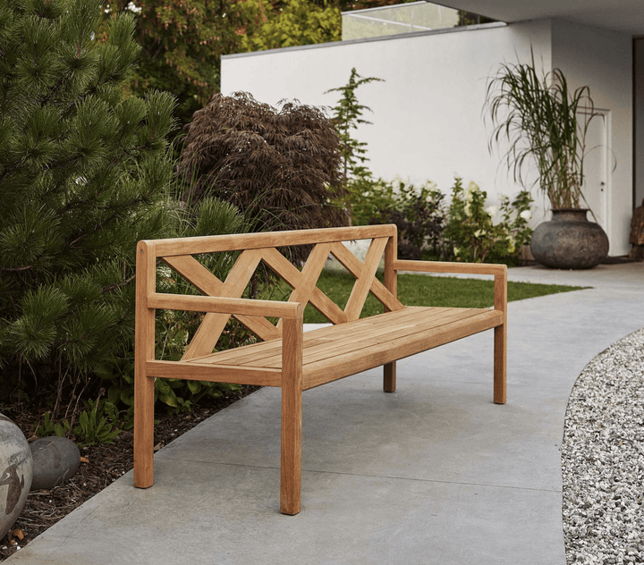 Grace 3 - Seater Bench - Cane Line - Outdoor Furniture - Light Grey Focus - HORNE