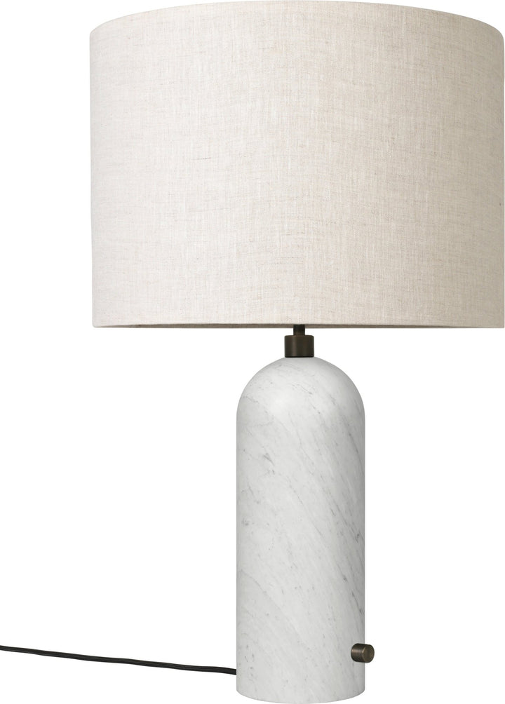 Gravity Table Lamp - Large - Gubi - Floor Lamps - White Marble - Canvas - HORNE