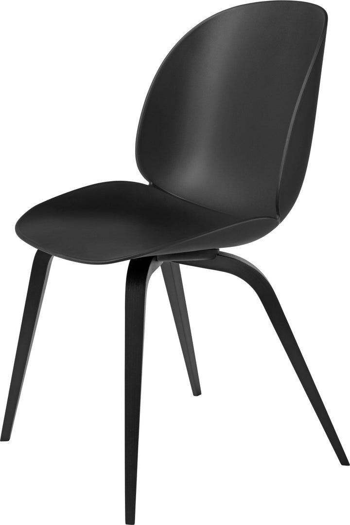 Beetle Dining Chair - Black Stained Beech Base - Gubi - Chairs - Black - HORNE