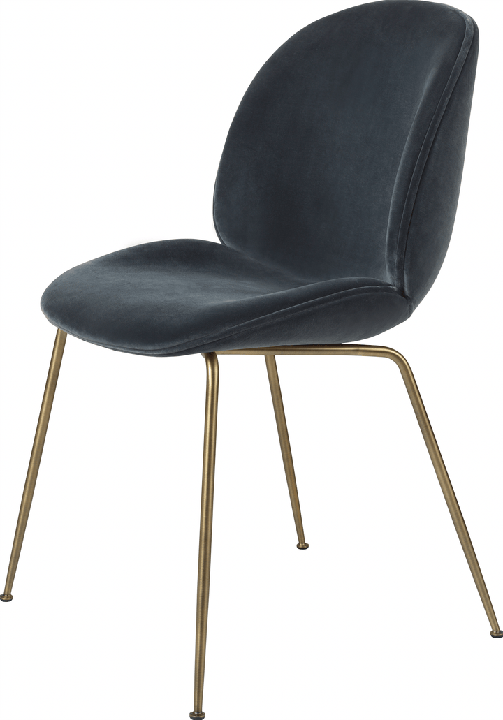 Beetle Dining Chair - Fully Upholstered - Gubi - Chairs - Antique Brass - Canvas 2 - 0674 - HORNE
