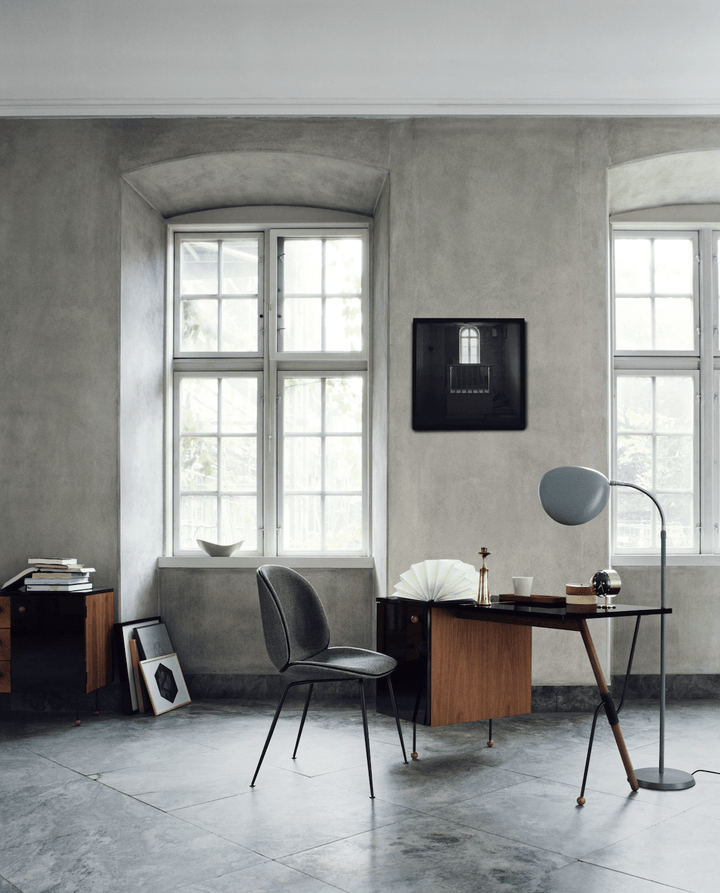 Beetle Dining Chair - Fully Upholstered - Gubi - Chairs - Black Chrome - Canvas 2 - 0674 - HORNE