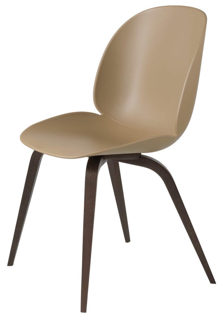 Beetle Dining Chair - Smoked Oak Base - Gubi - Chairs - Pebble Brown - HORNE