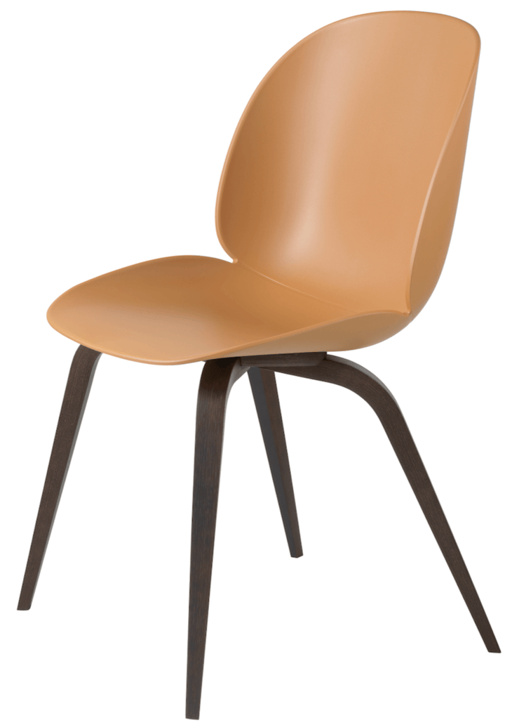Beetle Dining Chair - Smoked Oak Base - Gubi - Chairs - Amber Brown - HORNE