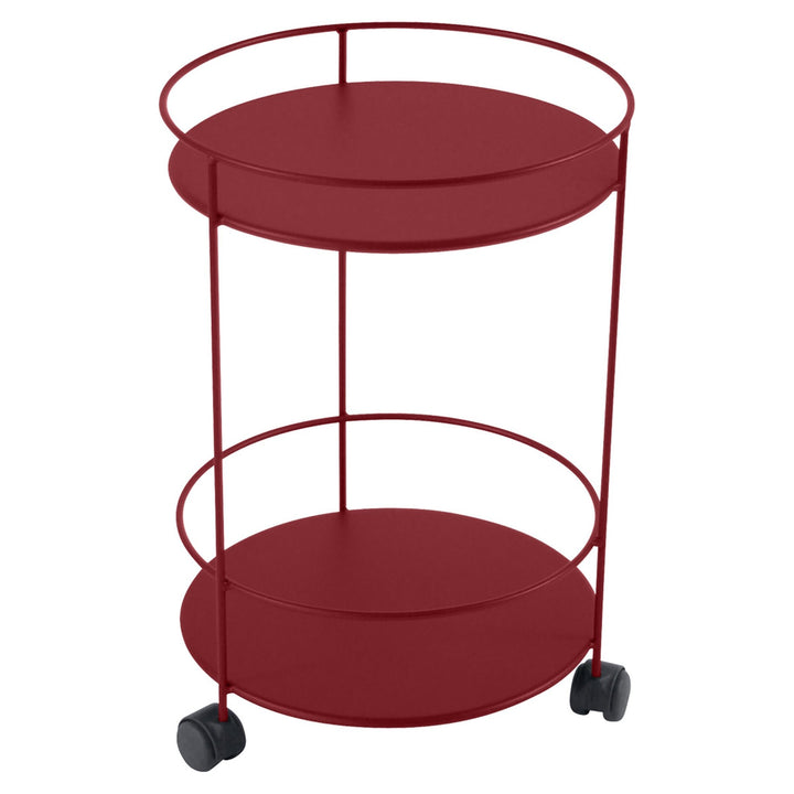 Guinguette Side Table with Wheels - Fermob - Outdoor Furniture - Chili Red - HORNE