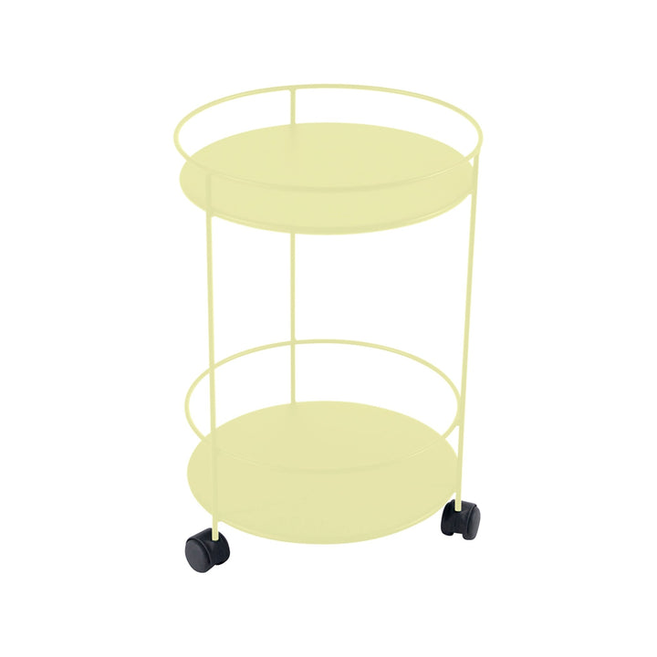 Guinguette Side Table with Wheels - Fermob - Outdoor Furniture - Frosted Lemon - HORNE
