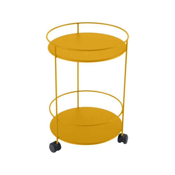 Guinguette Side Table with Wheels - Fermob - Outdoor Furniture - Honey Textured - HORNE