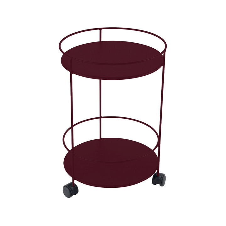 Guinguette Side Table with Wheels - Fermob - Outdoor Furniture - Black Cherry - HORNE