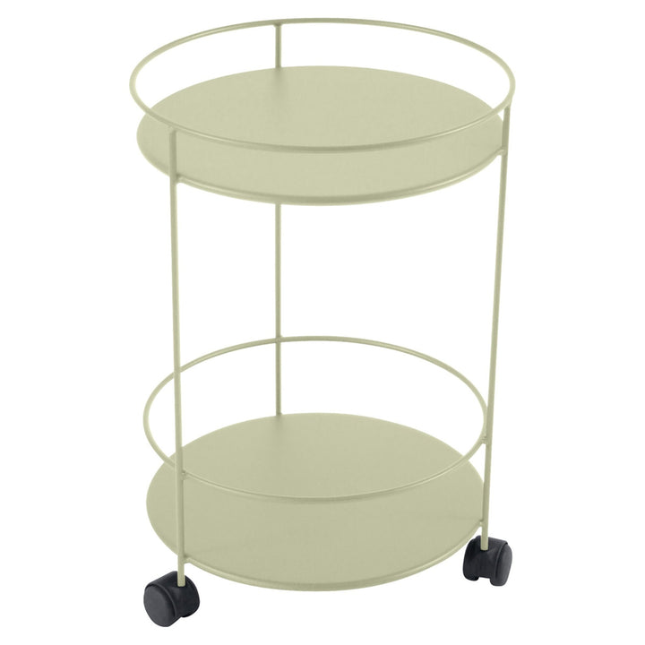 Guinguette Side Table with Wheels - Fermob - Outdoor Furniture - Willow Green - HORNE