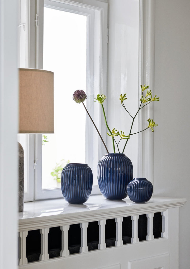 Hammershøi Vase - Indigo - Kähler - Vases - 7.9"Ø - HORNE