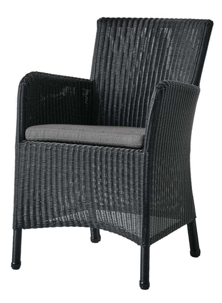 Hampsted Chair - Cane Line - Outdoor Furniture - Black - Taupe Natté - HORNE