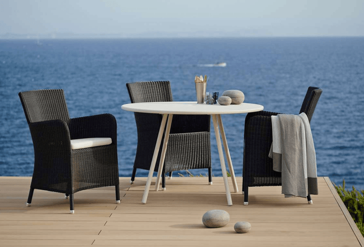 Hampsted Chair - Cane Line - Outdoor Furniture - Black - Taupe Natté - HORNE