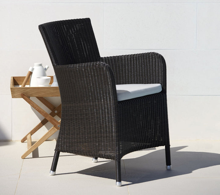 Hampsted Chair - Cane Line - Outdoor Furniture - Black - Taupe Natté - HORNE