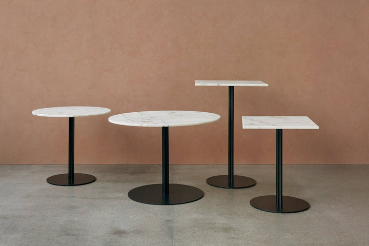 Harbour Column Bar Table - 24" Dia with Feet - Audo Copenhagen - Tables + Desks - Sand Stone - HORNE