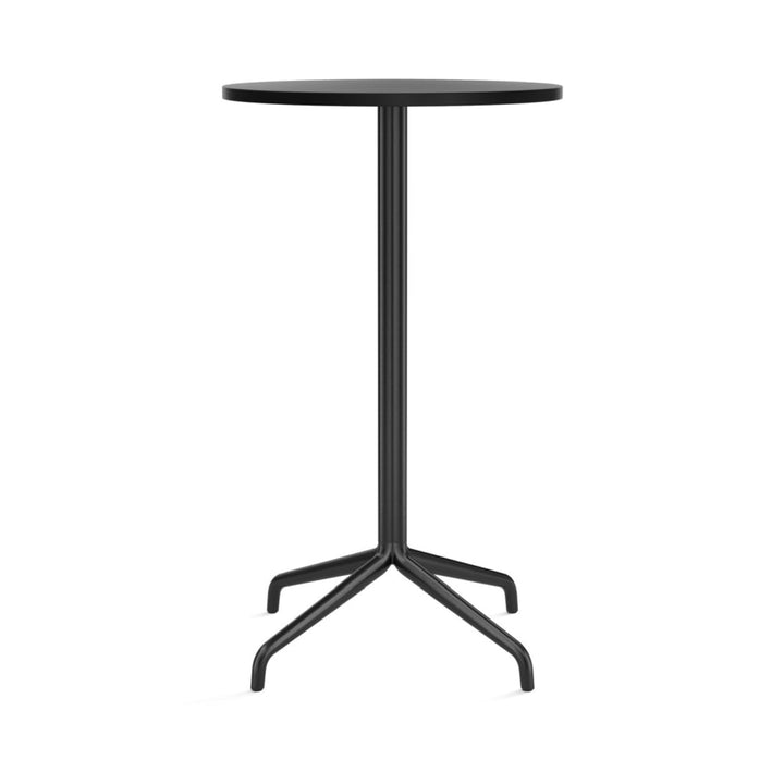 Harbour Column Bar Table - 24" Dia with Feet - Audo Copenhagen - Tables + Desks - Charcoal Linoleum - HORNE