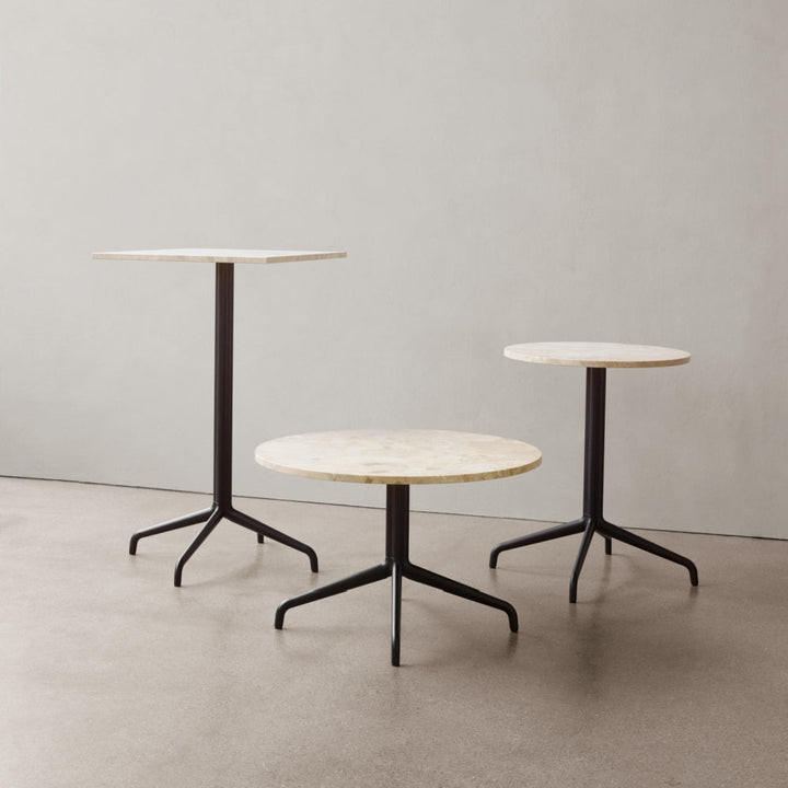 Harbour Column Bar Table - 24" x 28" with Feet - Audo Copenhagen - Tables + Desks - Sand Stone - HORNE