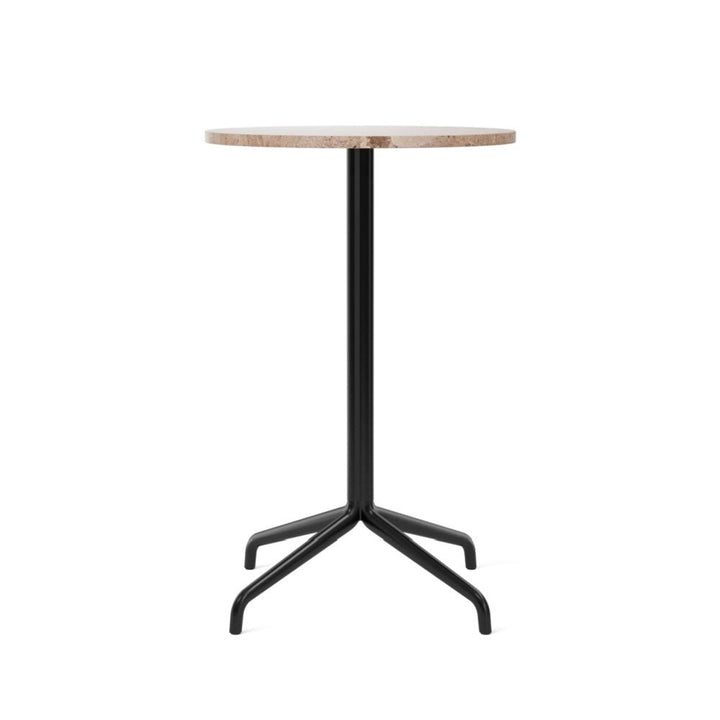 Harbour Column Counter Table - 24" Dia with Feet - Audo Copenhagen - Tables + Desks - Sand Stone - HORNE