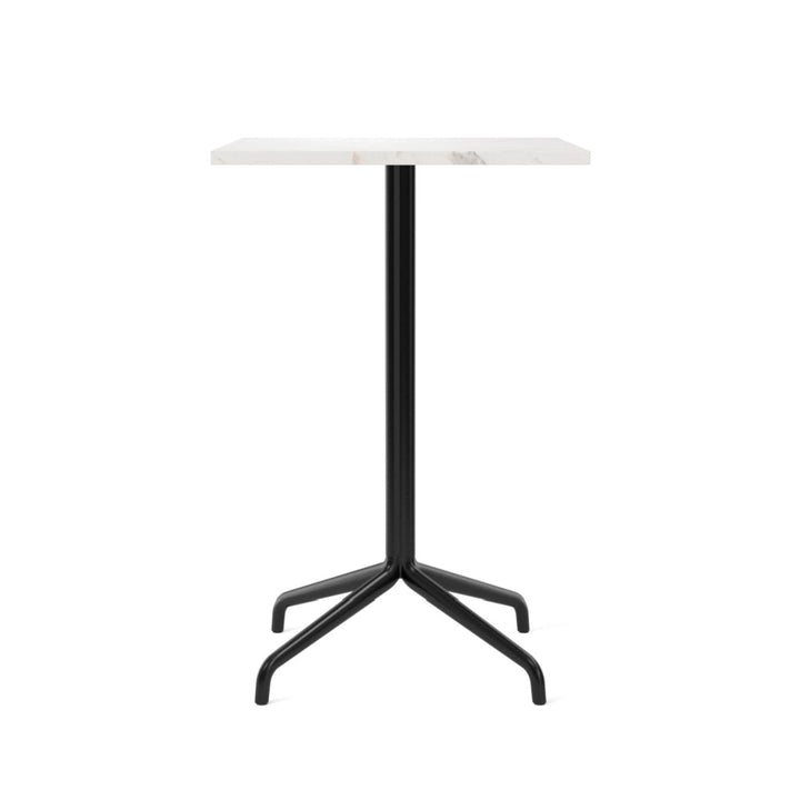 Harbour Column Counter Table - 24" x 28" with Feet - Audo Copenhagen - Tables + Desks - Off White Marble - HORNE