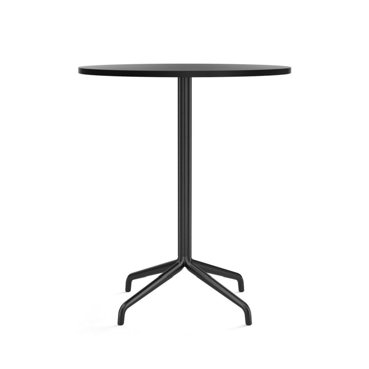 Harbour Column Counter Table - 32" Dia with Feet - Audo Copenhagen - Tables + Desks - Charcoal Linoleum - HORNE