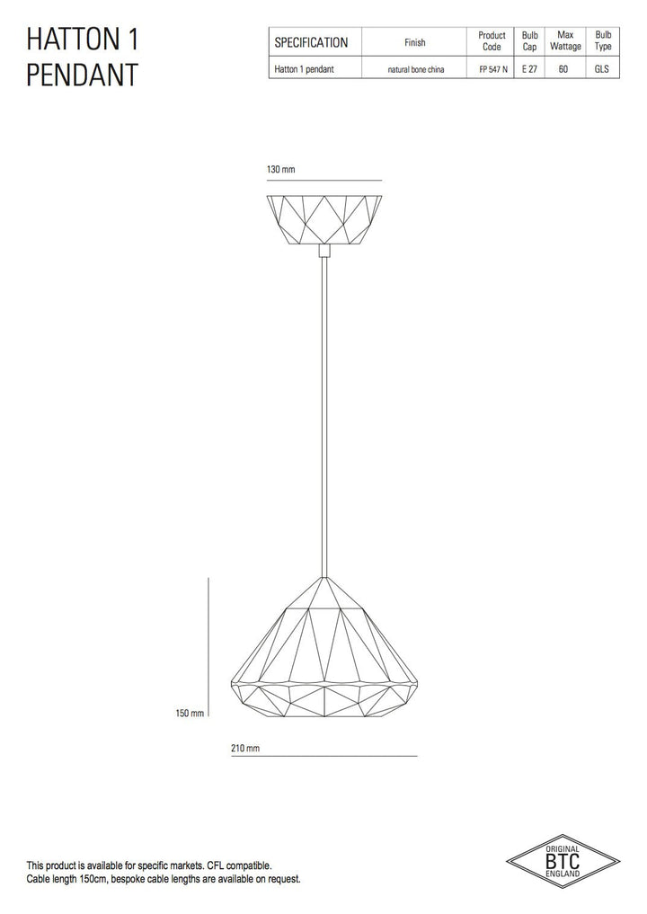 Hatton 1 Pendant