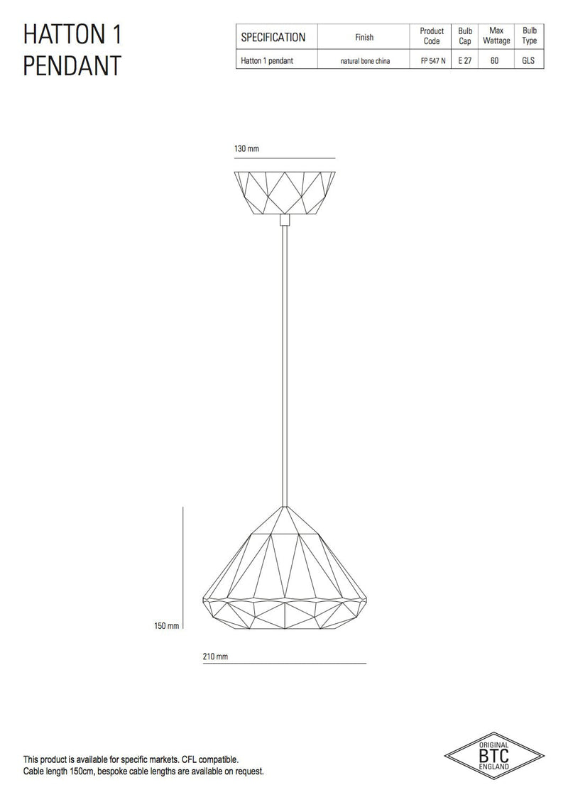 Hatton 1 Pendant