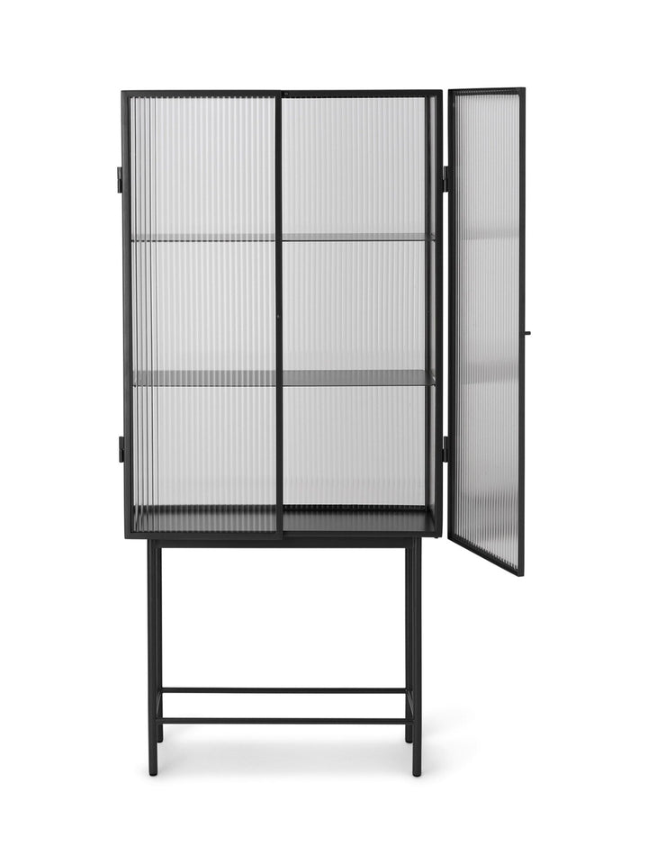 Haze Vitrine - Reeded Glass - Ferm Living - Storage + Organization - Cashmere - HORNE
