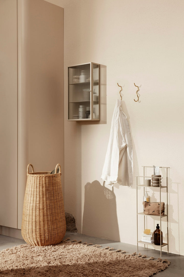 Haze Wall Cabinet - Ferm Living - Storage + Organization - Oxide Red - Reeded - HORNE