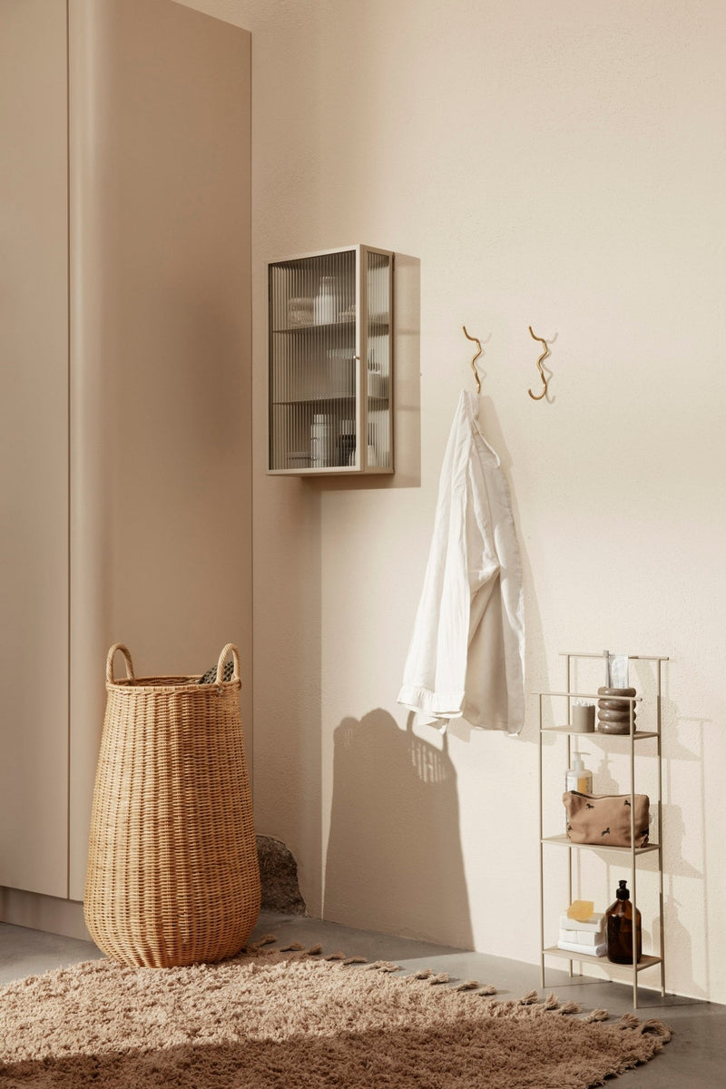 Haze Wall Cabinet - Ferm Living - Storage + Organization - Black - Reeded - HORNE