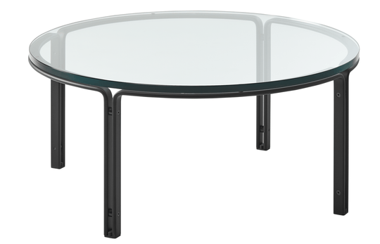 HB 110 Coffee Table - Lange Production - Tables - 35" Dia. - Glass - Black - HORNE