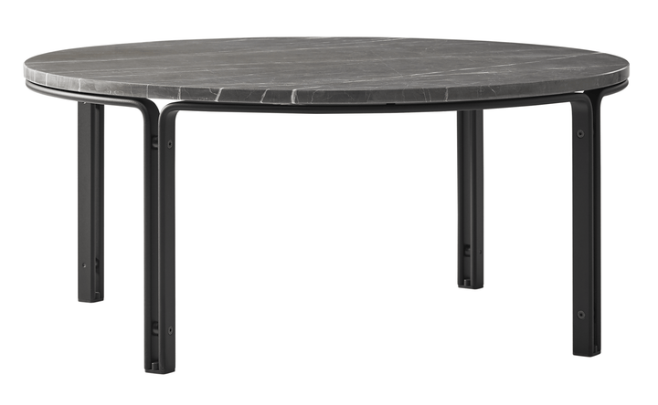 HB 110 Coffee Table - Lange Production - Tables - 35" Dia. - Marble - Stainless Steel - HORNE