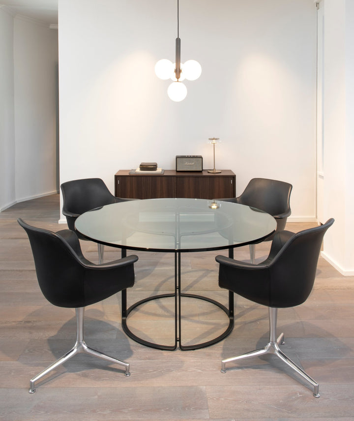 HB 120 Dining Table - Lange Production - Tables - Glass - Black - HORNE