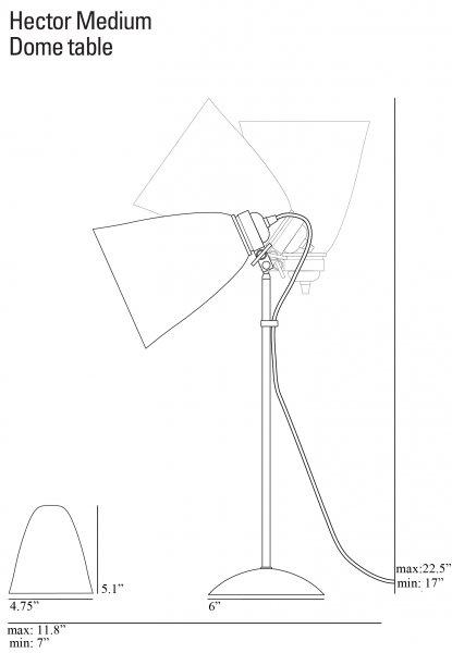 Hector Medium Table Light - White - Original BTC - Table + Task - HORNE