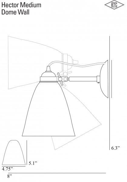Hector Medium Wall Light - Original BTC - Wall Sconces - HORNE