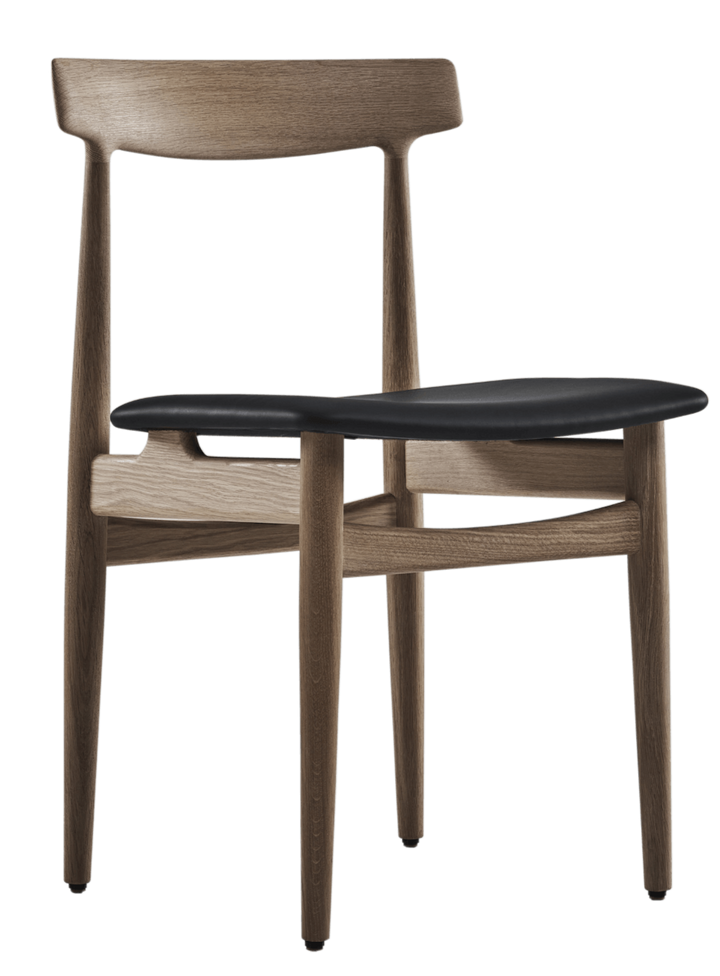 Hertug Dining Chair - Eikund - Chairs - White Oiled Oak - Textile Blackened Blue - HORNE
