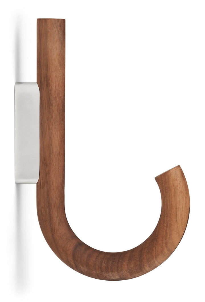 Hook Hanger - Set of 2 - Gejst - Storage + Organization - Walnut - Chrome - HORNE