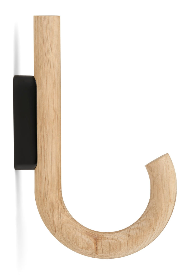 Hook Hanger - Set of 2 - Gejst - Storage + Organization - Oak - Black - HORNE