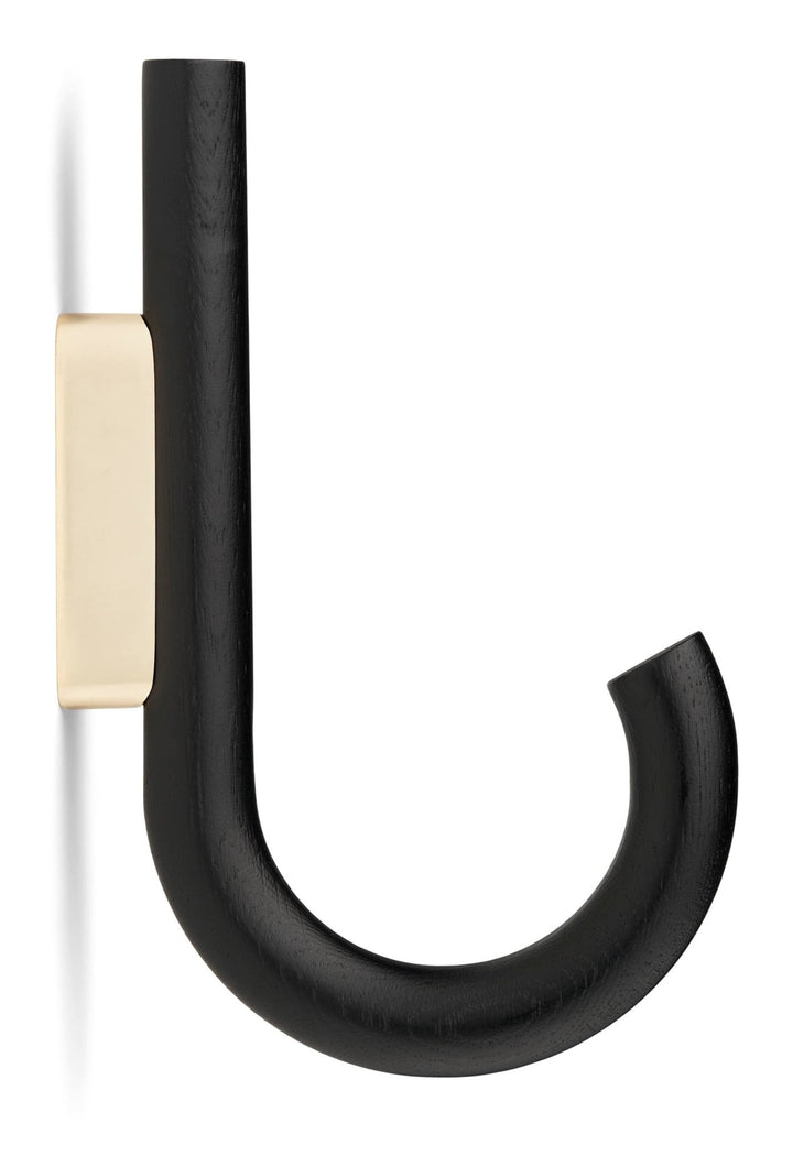 Hook Hanger - Set of 2 - Gejst - Storage + Organization - Black Oak - Brass - HORNE