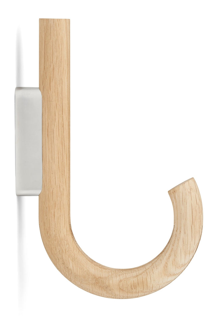 Hook Hanger - Set of 2 - Gejst - Storage + Organization - Oak - Chrome - HORNE