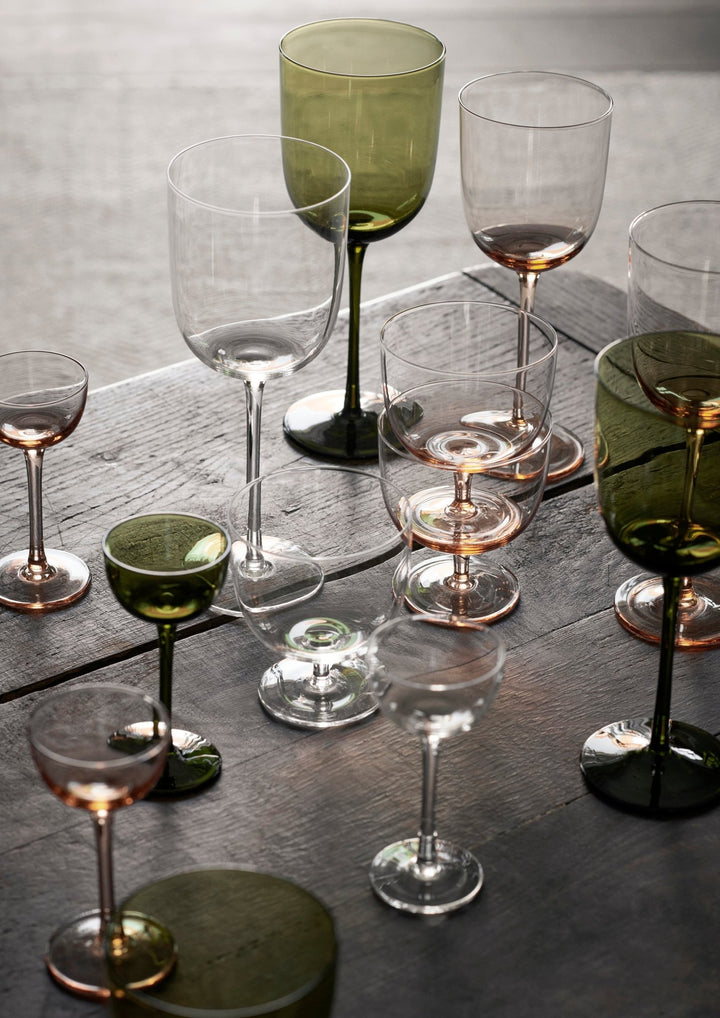 Host Red Wine Glasses - Set of 2 - Ferm Living - Glassware - Moss Green - HORNE