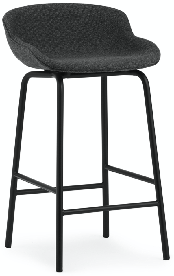 Hyg Bar Stool - Full Upholstery - Normann Copenhagen - Chairs - White - Camira MainLineFlax - Camden - HORNE