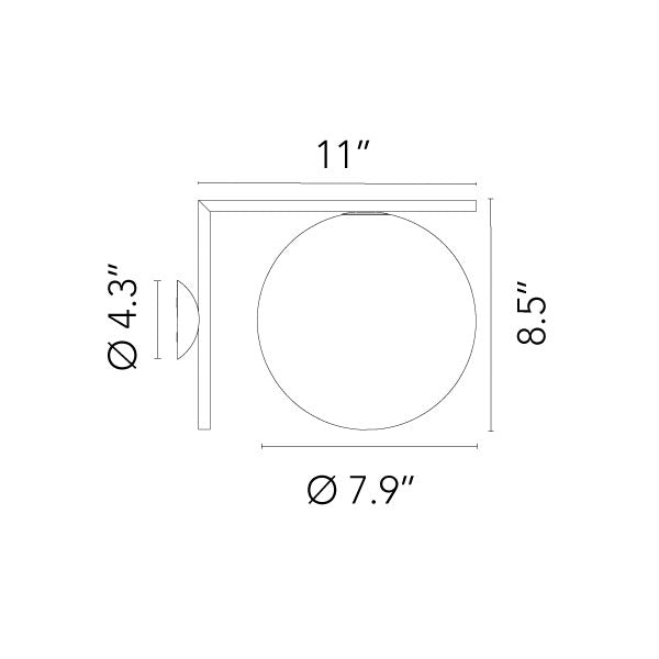 IC Outdoor 1 - Ceiling / Wall Sconce - Flos - Wall Sconces - Burgundy - HORNE