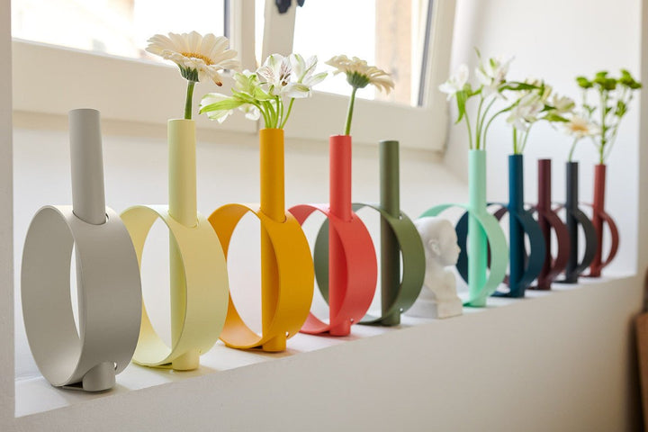 Ios Single Stem Vase - Fermob - Vases - Red Ochre - HORNE