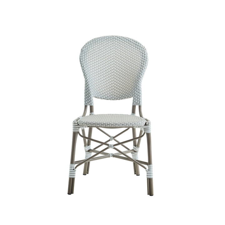 Isabell Side Chair AluRattan - Sika Design - Outdoor Furniture - White / Cappuccino Dots - Almond - HORNE