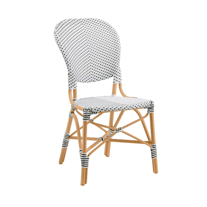 Isabell Side Chair AluRattan - Sika Design - Outdoor Furniture - White / Cappuccino Dots - Almond - HORNE