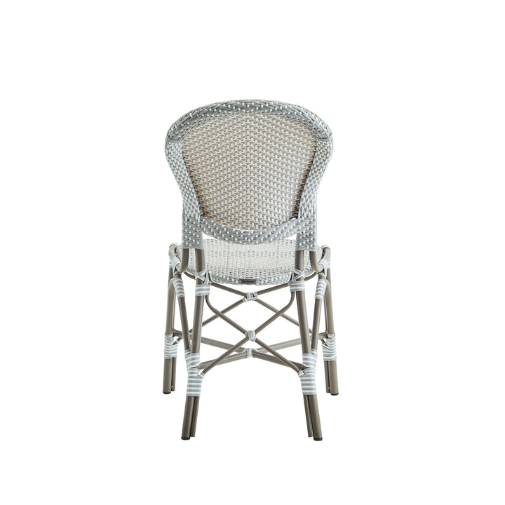 Isabell Side Chair AluRattan - Sika Design - Outdoor Furniture - White / Cappuccino Dots - Almond - HORNE