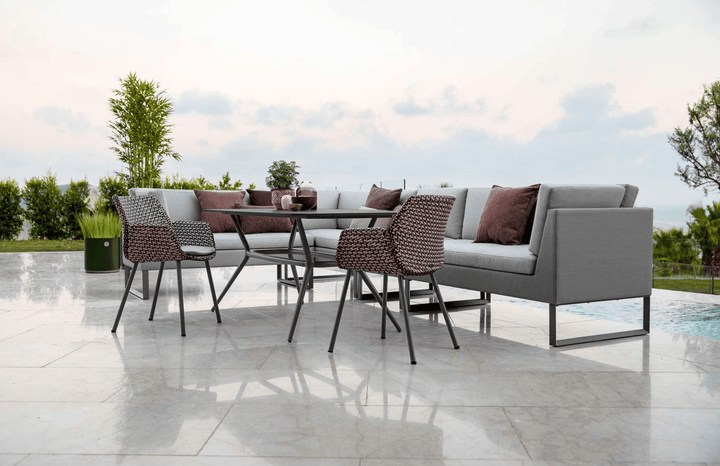Joy Circular Dining Table - Cane Line - Outdoor Furniture - Lava Grey - Dark Grey - HORNE