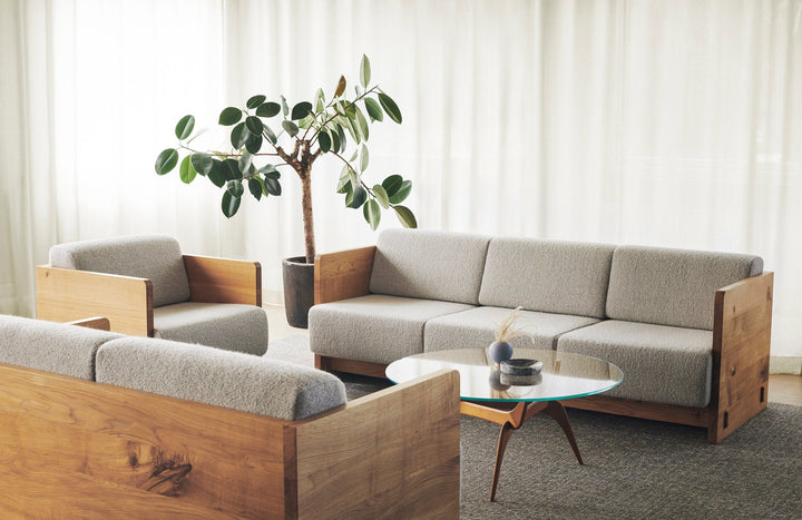 Karm 2 - Seater Sofa - BRDR. Kruger - Sofas - Oiled Oak - Moss Cream 0019 - HORNE
