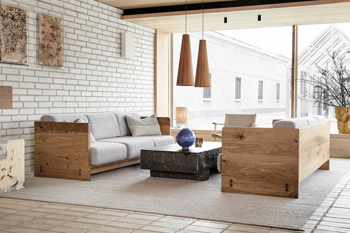 Karm 3 - Seater Sofa - BRDR. Kruger - Sofas - Oiled Oak - Hallingdal Grey 0113 - HORNE