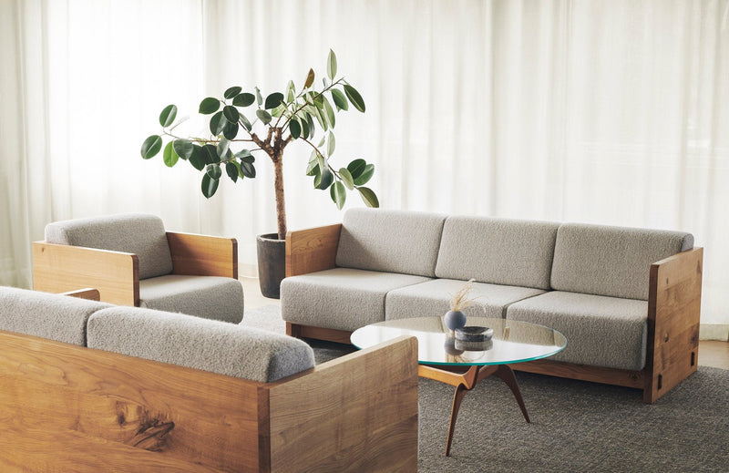 Karm Lounge Chair - BRDR. Kruger - Chairs - Fumed Oak - Hallingdal Grey 0113 - HORNE
