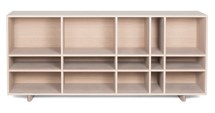 KILT Open 137 Cabinet - Asplund - Shelving - 11.6"D - White Stained Oak - P2 - HORNE