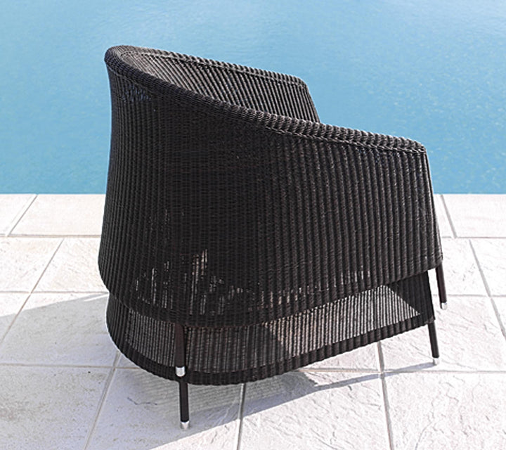 Kingston Lounge Chair - Cane Line - Outdoor Furniture - White Grey - Add White Cushion - HORNE